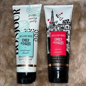 Bath & Body Works Emily in Paris Body Creams.